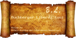 Buchberger Liberátusz névjegykártya
